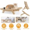 5 Changeable Forms Cardboard Cat Scratcher Double-Sided Cat Scratching Pad With Solid Wood Structure Indoor Reversible Cat Scratcher Lounge