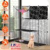 3-Tier Cat Cage Enclosure Indoor Cat Cage Playpen With Hammock Toy Ball Ladder DIY Iron Wire Cat House Kennels Crate For 1-2 Cats Ferret Rabbit Small
