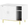PawHut Cat Litter Box Enclosure End Side Table with Scratching Pad, Storage, for Living Room, Bedroom, 31.5" x 20" x 24"