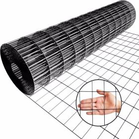 36inch x 50ft Black Vinyl Coated Hardware Cloth 2" X 3" 16Ga Welded Wire Mesh fence, PVC Coated Welded Chicken Wire Fencing