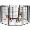 8 Panel Pet Playpen Play Yard Fence Home DIY Heavy-Duty Metal Foldable Indoor Outdoor 39"H