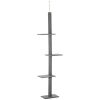 100" Floor To Ceiling Cat Tree w/ 3 Perches Activity Center for Kittens Cat Tower Furniture, Grey