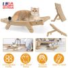 5 Changeable Forms Cardboard Cat Scratcher Double-Sided Cat Scratching Pad With Solid Wood Structure Indoor Reversible Cat Scratcher Lounge