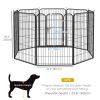 8 Panel Pet Playpen Play Yard Fence Home DIY Heavy-Duty Metal Foldable Indoor Outdoor 39"H