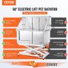VEVOR 50" Pet Dog Bathing Station Electric Height Adjustment, Professional Stainless Steel Dog Grooming Tub w/ Soap Box, Faucet,Rich Accessory