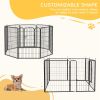 8 Panel Pet Playpen Play Yard Fence Home DIY Heavy-Duty Metal Foldable Indoor Outdoor 39"H