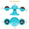 Windmill Cat Toy Turntable Interactive Teasing Pet Toy Wall Mount Turning Tickle Scratch Hair Brush Cat Toy with Catnip Light Ball