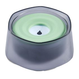 No Spill Dog Cat Water Bowl Spill Proof Slow Water Feeder 47.35oz Pet Water Dispenser Travel Dog Bowl for Dogs/Cats/Pets (Option: DogWaterBowlGreen)